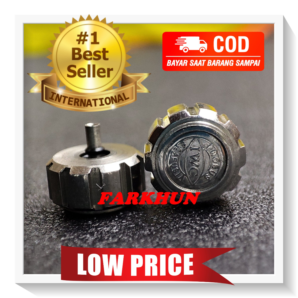 TERBAIK KNOP CROWN JAM TANGAN IWC 8.5 x 7.0 MM SEAL WATERPROOF SILVER PUTARAN ANTI AIR 8.5MM 7 7.0MM