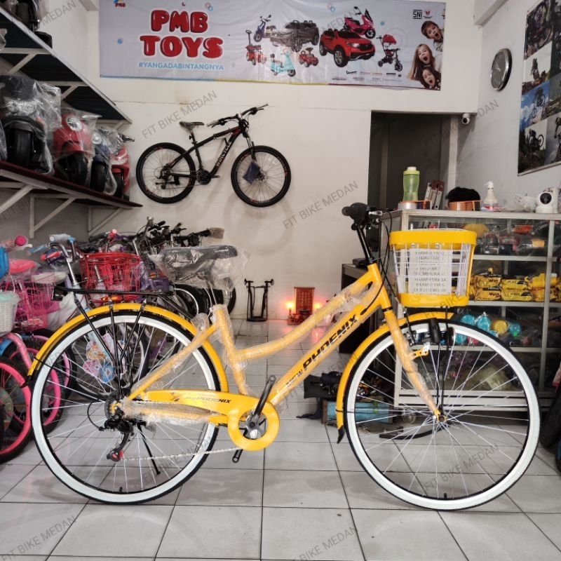 SEPEDA MINI KERANJANG 26 INCI NEW PHOENIX NP 8860 DEWASA 7 SPEED