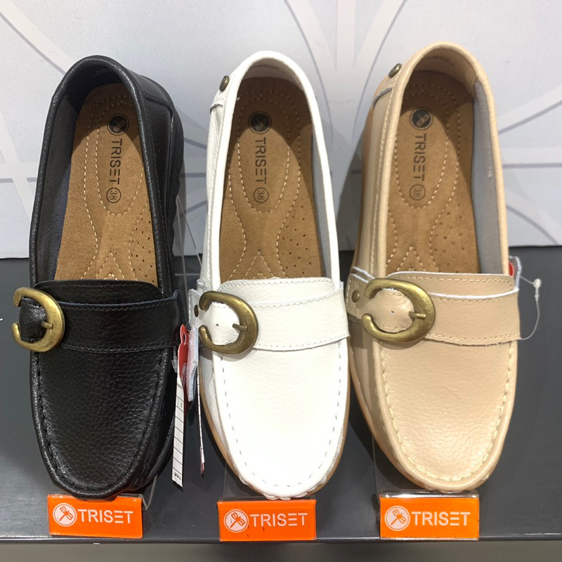 Sepatu wedges kulit ringan dewasa Triset (36-40)