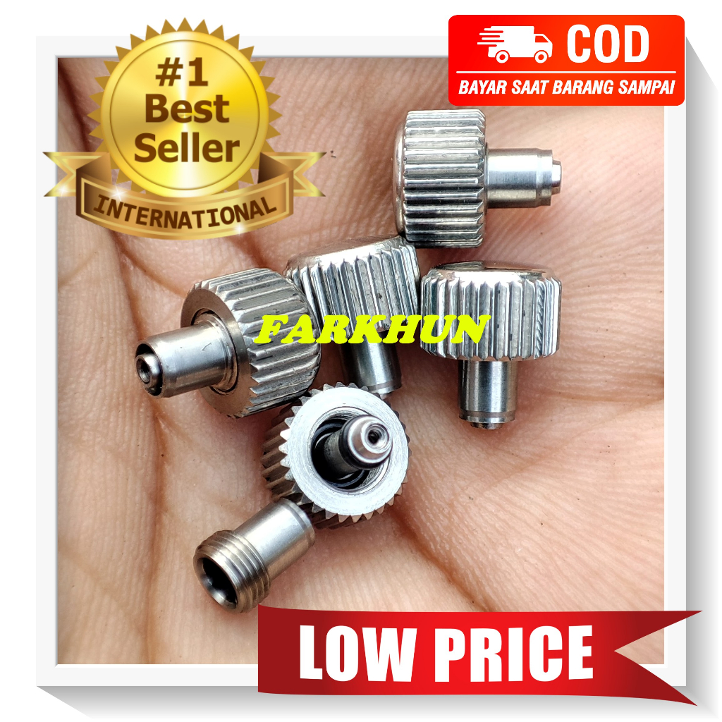 FULL STAINLESS KNOP CROWN JAM TANGAN SEIKO DIVER 7.0 MM SILVER SEAL WATERPROOF PUTARAN 7 7MM TOMBOL 