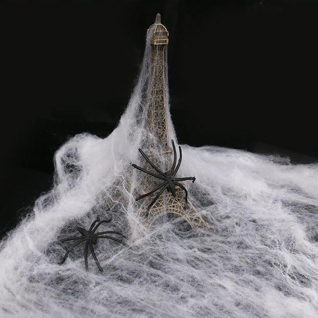 Jaring Laba-laba Dekorasi Halloween Party  Spider Web Mainan Petsa Helloween