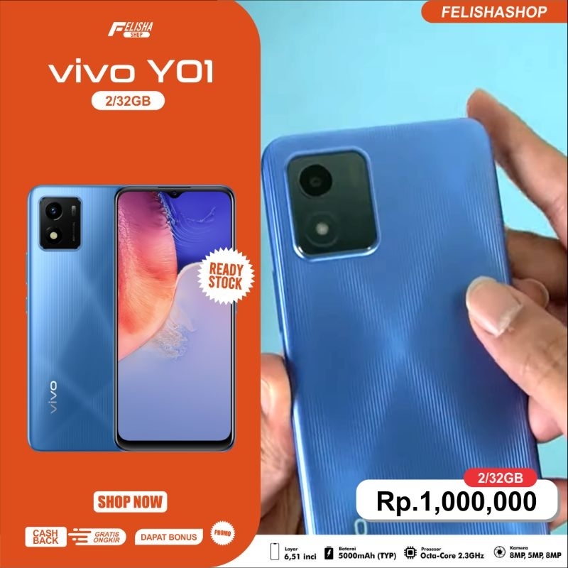 VIVO Y01 RAM 2/32 GARANSI RESMI