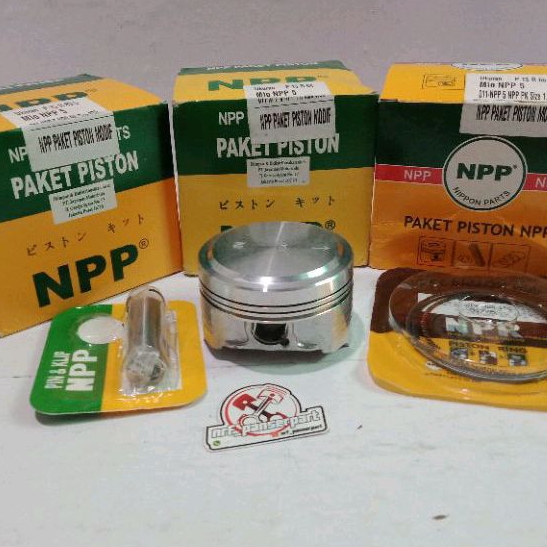 NPP5//PISTON KIT MENTAH/SEHER RING BORE UP PEN 15 MM MIO 63,5/64/64,5/65 MM YAMAHA MIO SPORTY