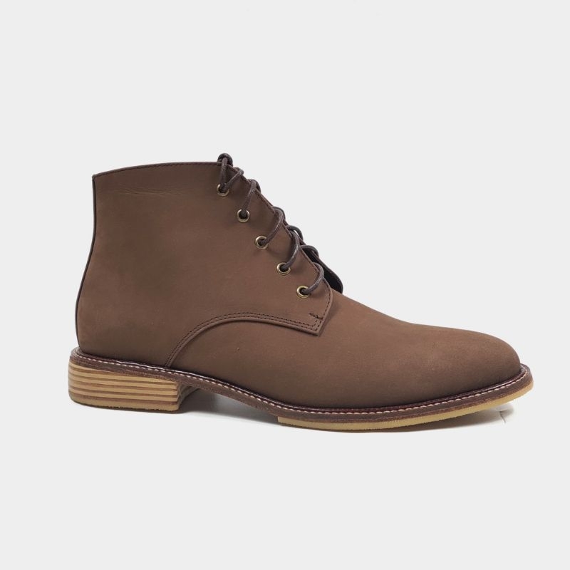M&T - Sepatu Boots Pria Dissert Brown Crazy Horse Leather