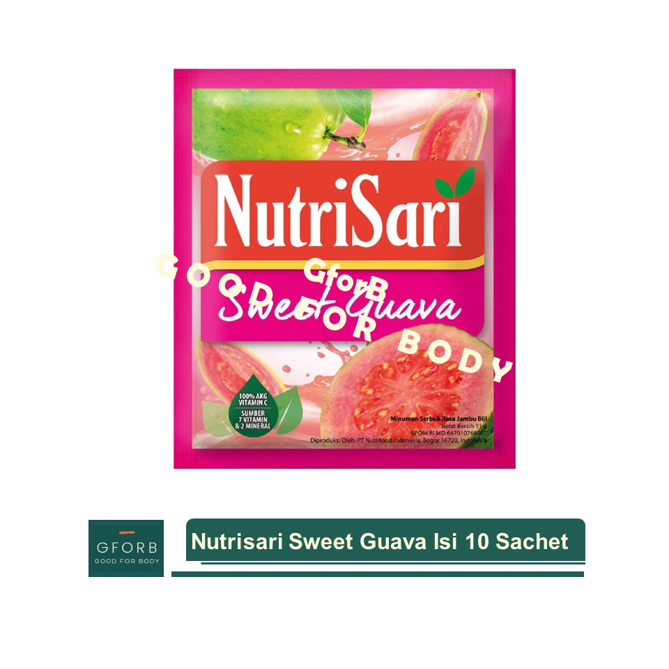

Nutrisari Sweet Guava Renceng 10 Sachet Minuman Vitamin C