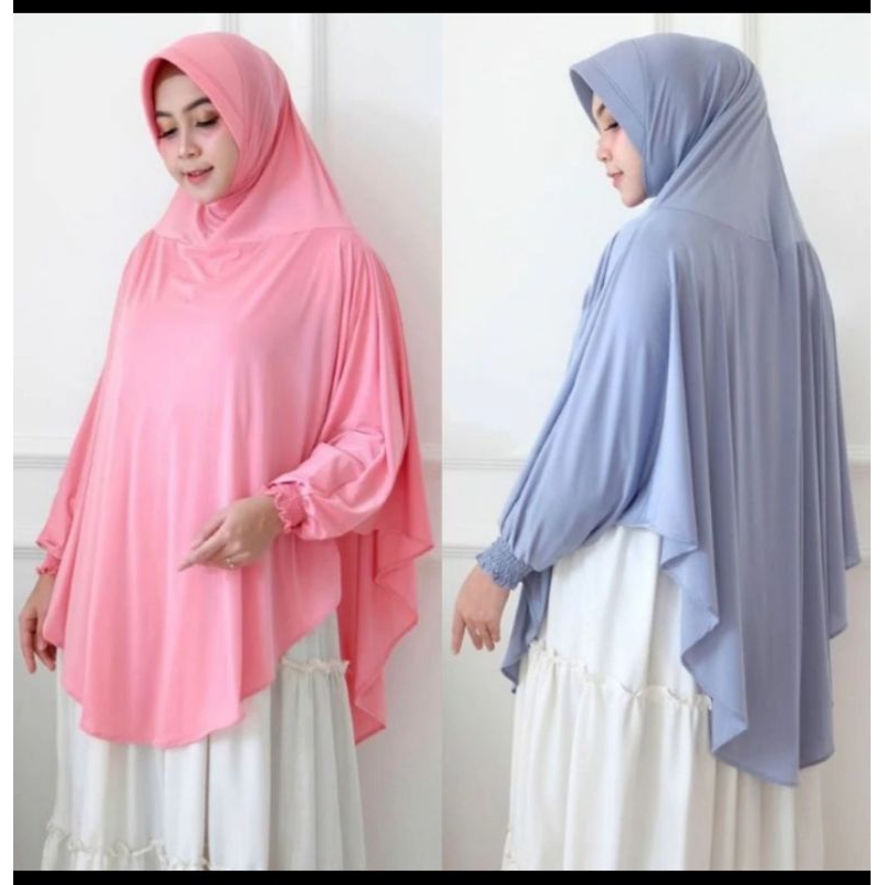 HIJAB LENGAN JUMBO FATIMAH//HIJAB INSTAN TANGAN JUMBO