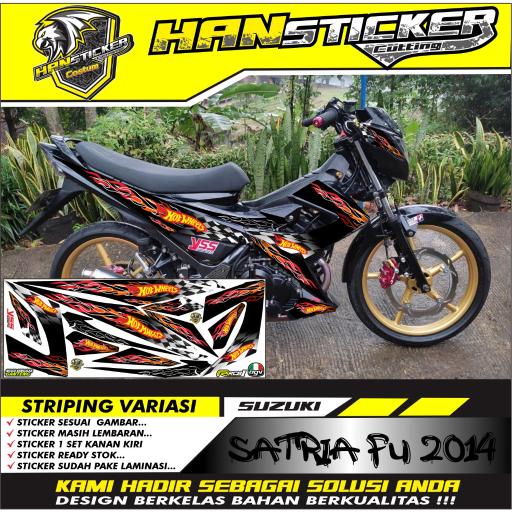 STRIPING VARIASI SUZUKI SATRIA FU FACELIFIE, HOTWEELS ,SATRIA FU ,STRIPING SATRIA FU 2014/2015