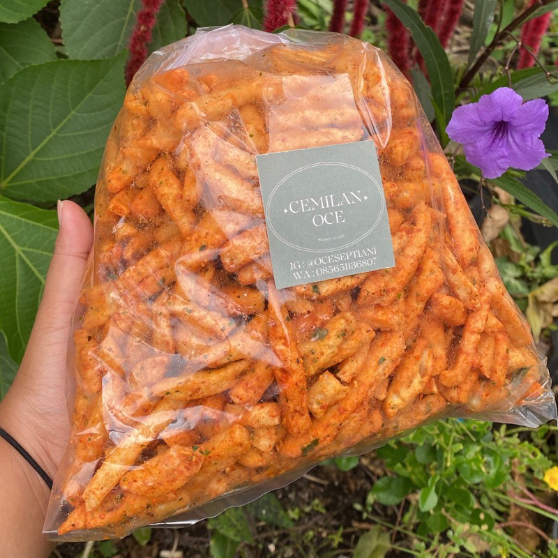

Basreng pedas daun jeruk 500gram atau 1/2kg enak dan murah