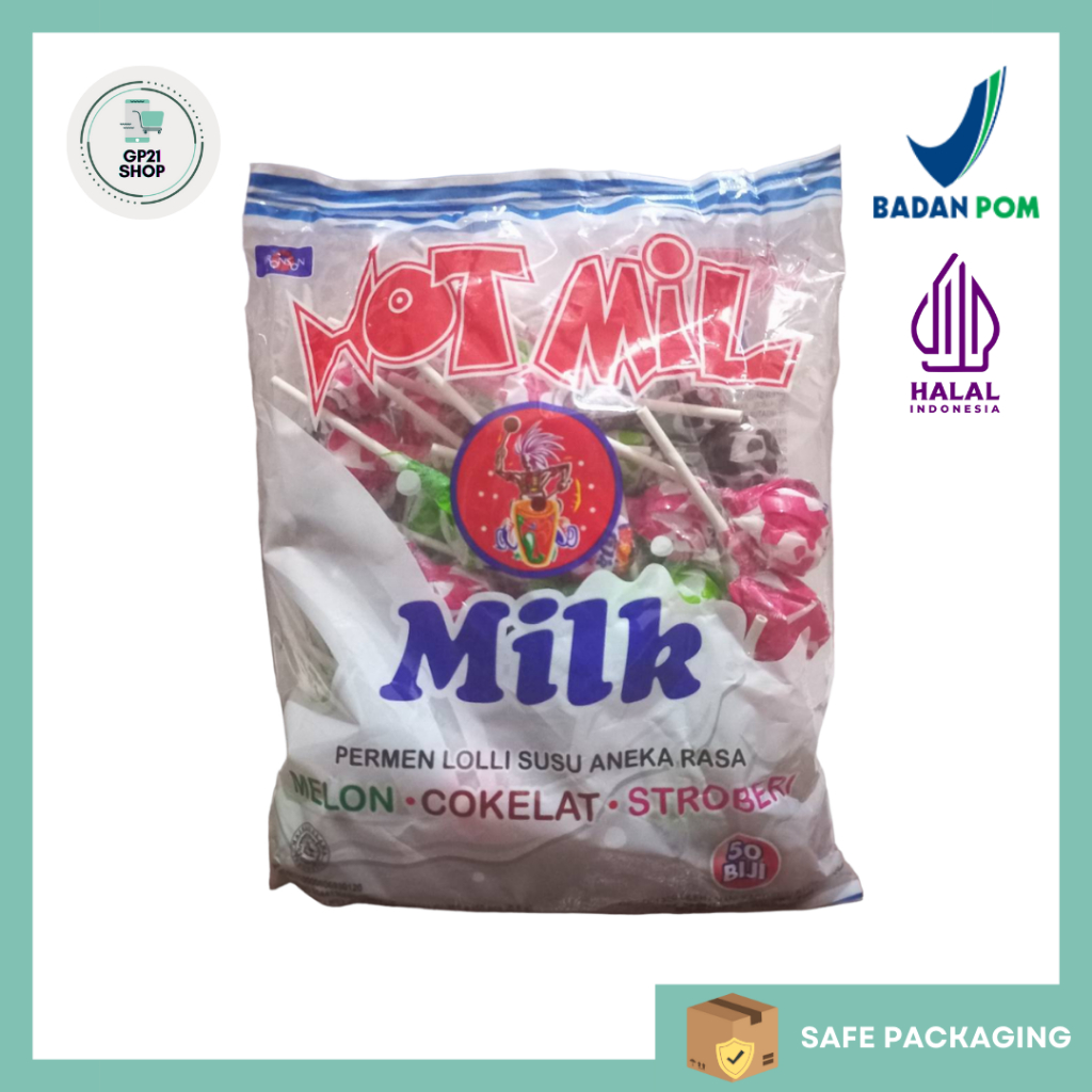 

Permen Hot Mil Milk Isi 50 - Permen Lolipop Susu Aneka Rasa