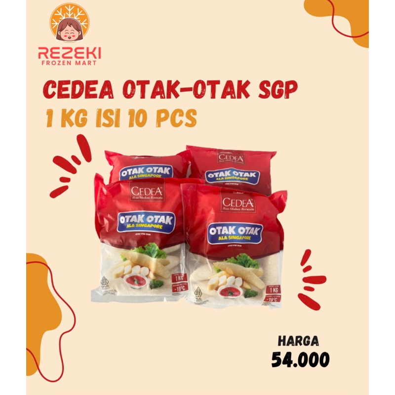 

Cedea Otak Otak Singapore 1 Kg | Otak Otak Ikan Isi 10 Pcs | Frozen Food Murah