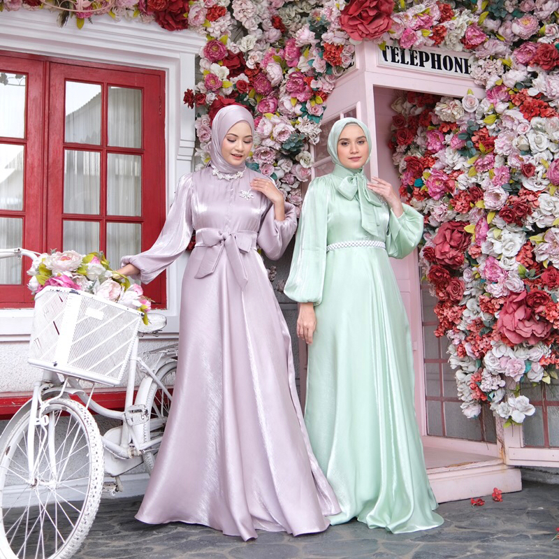 Ounadoutfit BARBIE dress luxury shimer premium / dress kondangan muslim / dress pesta wanita / dress shimer polos