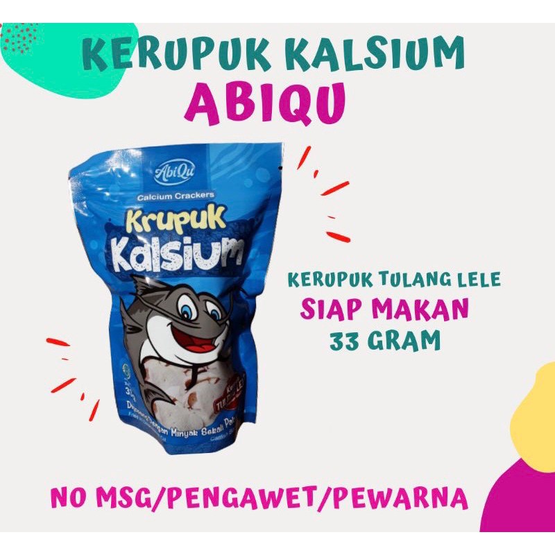 

Abiqu Krupuk TINGGI Kalsium Tulang Ikan Lele Snack Sehat MPASI Tanpa MSG, Pengawet