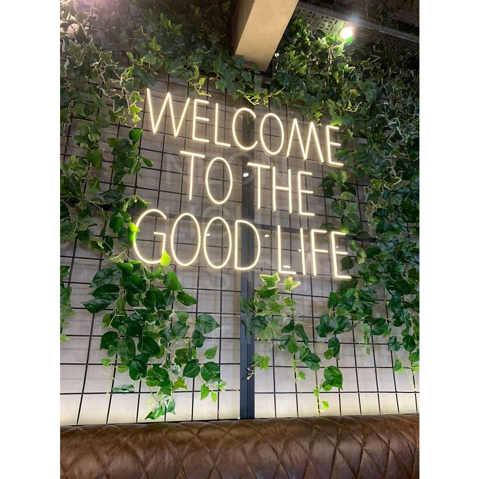[Harga 1cm persegi] Neon Sign Custom . Lampu Tulisan Huruf Sambung Led Neon Flex . Lampu kamar nama 