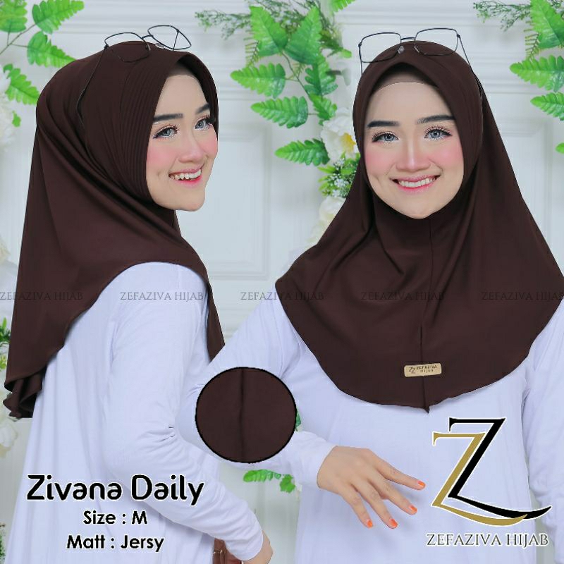 ZIVANA DAILY - Jilbab instan hijab bergo sport daily size M