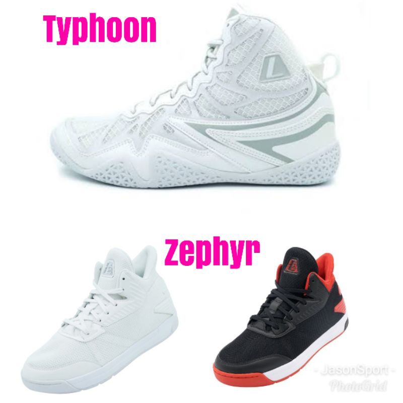 Sepatu League Basket Typhoon Zephyr Putih Hitam Original 2023 Cowo Cewe Unisex