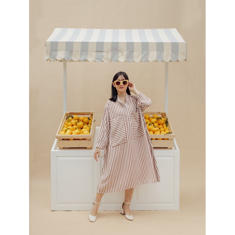 JII BY GLORIA AGATHA x Cherry Dreamy Tutti Dress - Espresso