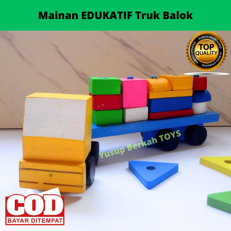 Truk Kontainer Mainan Edukasi Direkomendasikan Untuk Anak Usia 2 3 Tahun