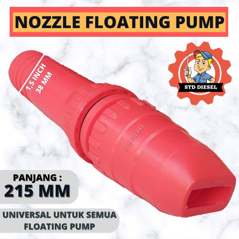 NOZZLE PENYEMPROT FLOATING PUMP POMPA APUNG SIRAM BAWANG MERAH BRAMBANG MODEL A MERAH NOSEL UJUNG PE