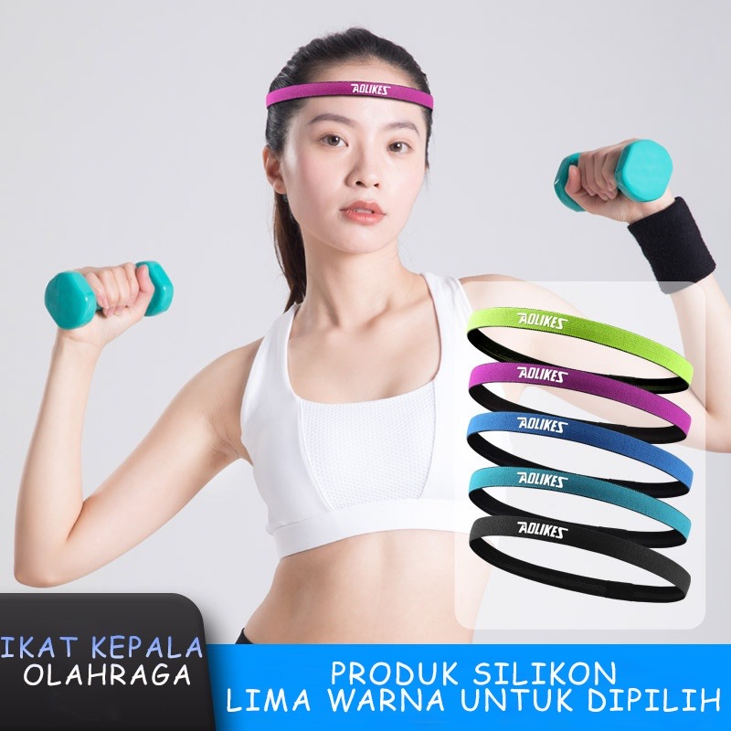 Anti Slip Penghalang Keringat Bando Olahraga Sports Running Fitness SweatBands  / Ikat Kepala Olahraga Wanita Headbands