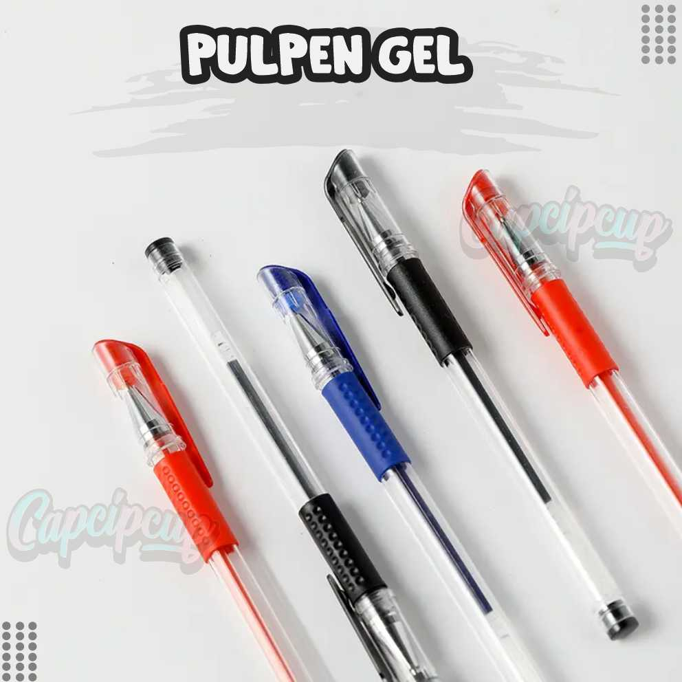 

Pulpen Gel Pena Pen Bolpoin Bolpen Ballpoint Pena Tinta 0.55mm 0.5 Mm Hitam Merah CAPCIPCUP