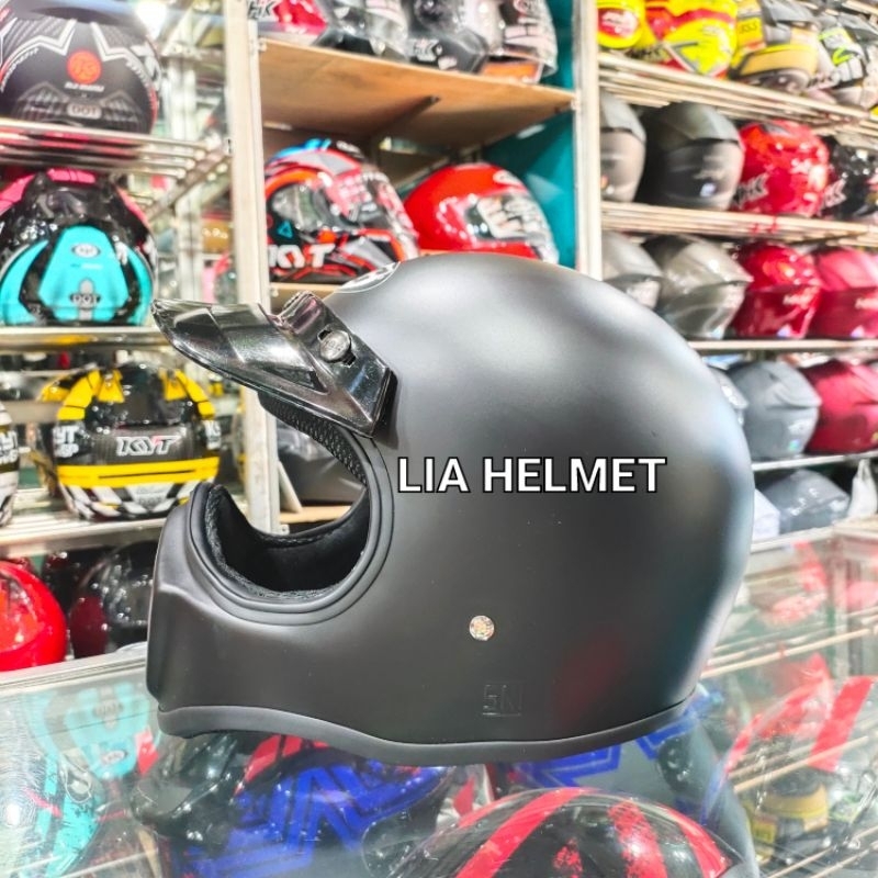 helm HBC Cakil hitam doff / helm cakil HBC original / HBC Cakil black doff