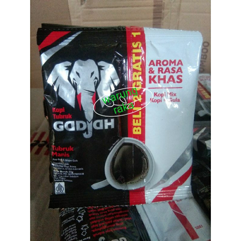 

kopi tubruk gadjah,(1 renteng isi 10 pcs)