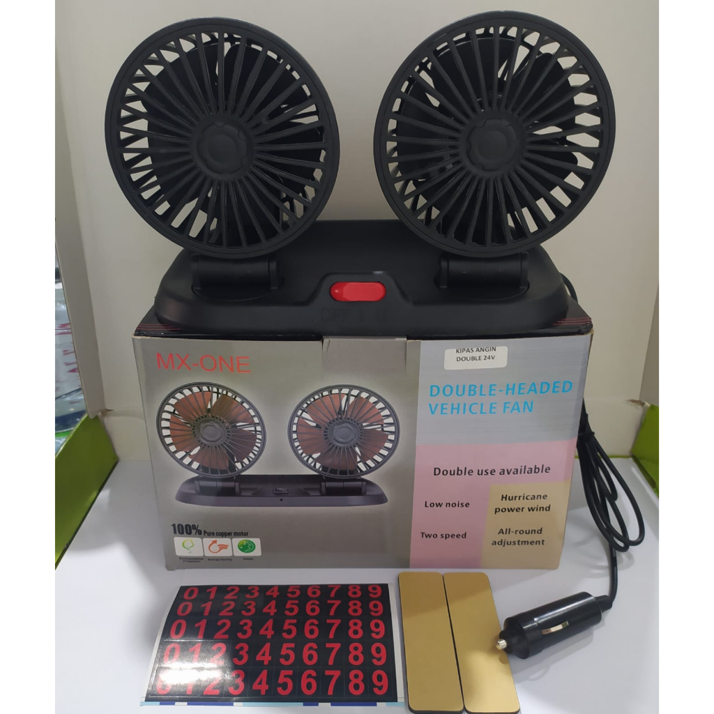 {Acc_kita} Kipas Mobil Double Blower Kecil 24V