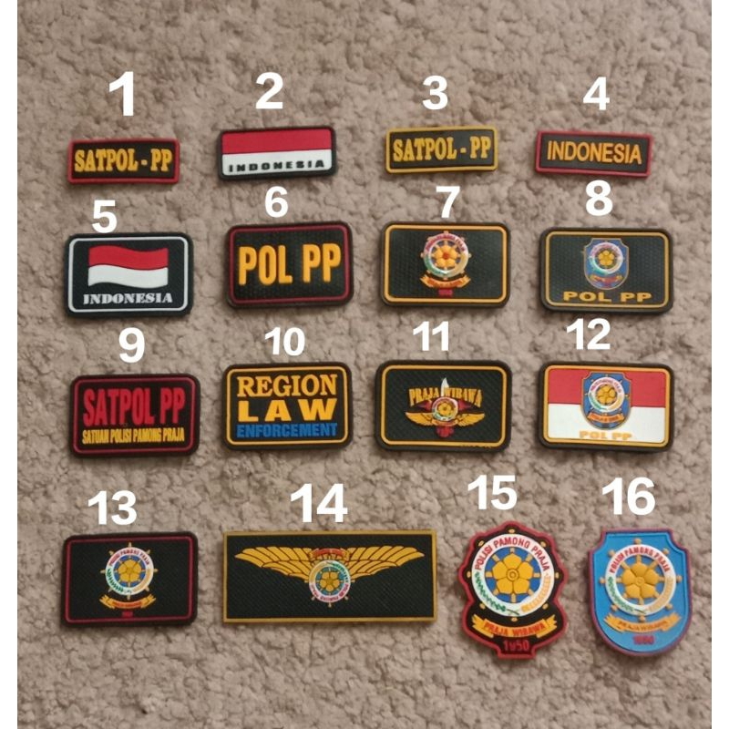 Patch rubber logo Satpol PP