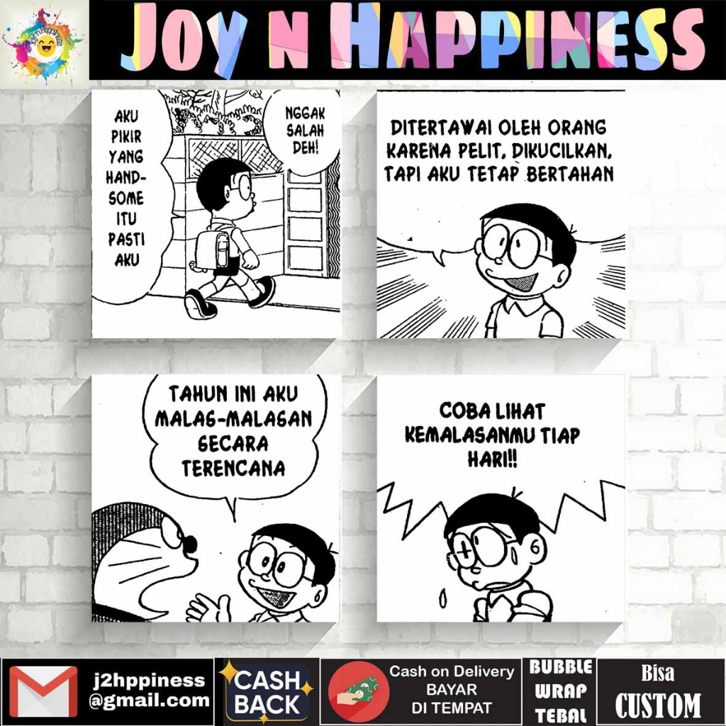 Hiasan Dinding Pajangan Dekorasi Ruangan Wall Decor Kartun Doraemon Nobita Shizuka
