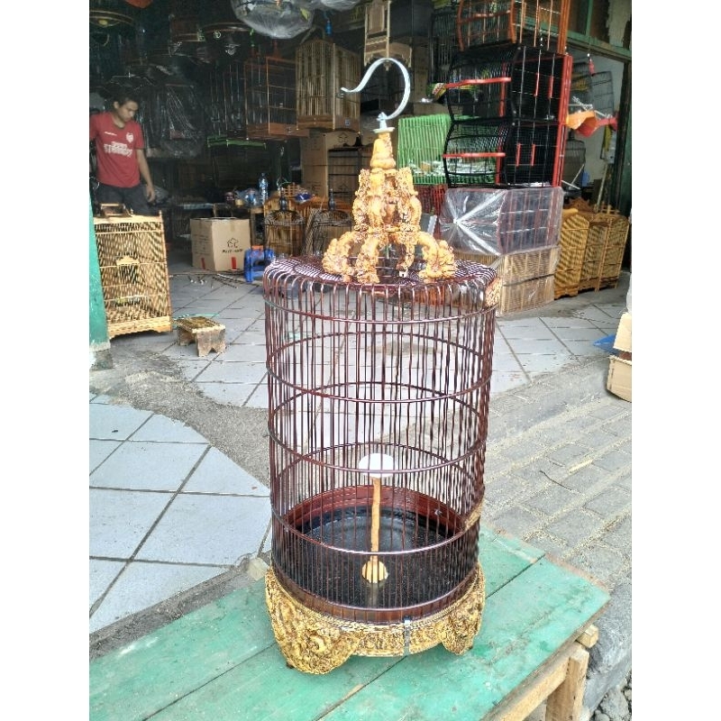 SANGKAR KANDANG BRANJANGAN UKIR FIBER.