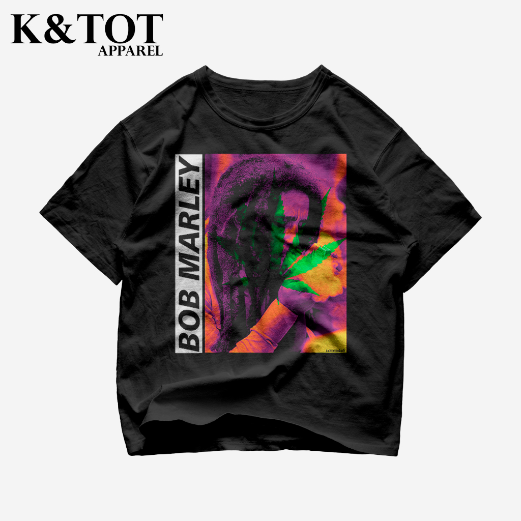KNTOT - KAOS BAJU BOB MARLEY 2 REGGAE | TSHIRT OVERSIZE VINTAGE HITAM BOOTLEG - PRIA WANITA DEWASA A
