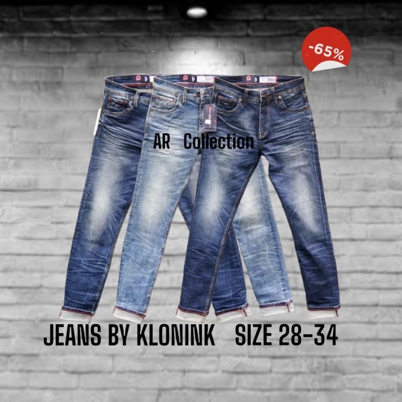 Celana Panjang Jeans Pria Klonink Distro Original Denim Slim Fit Terbaru / Terlaris/ Kekinian/ Trend