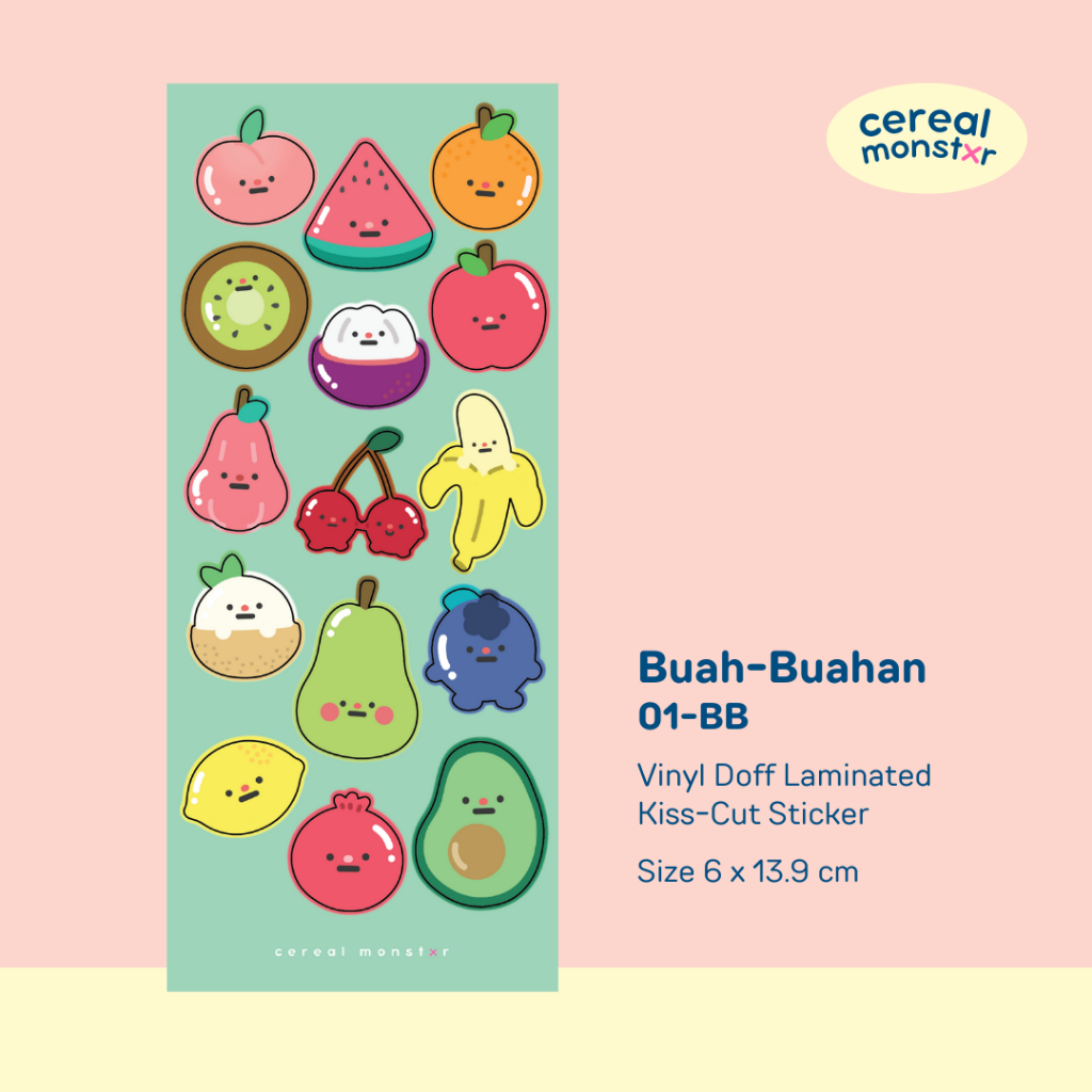 

Buah-Buahan Mini Sticker Set