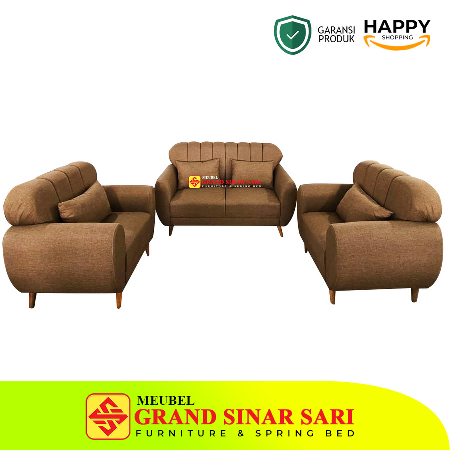 Kursi tamu 211 minimalis modern kaki kayu