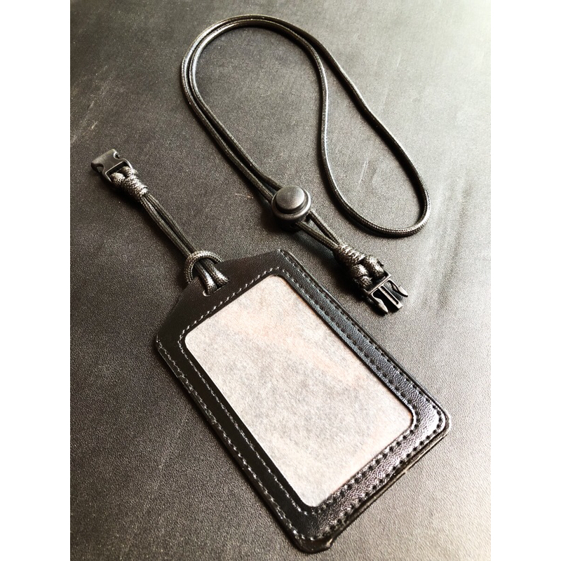 

Lanyard ID card Gantungan premium tali korea | Holder ID Nametag Kulit Panjang Tali 50cm