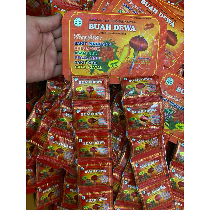 

Buah Dewa Sakit Pinggang Asam Urat 20 Saset Kasiat Terjamin