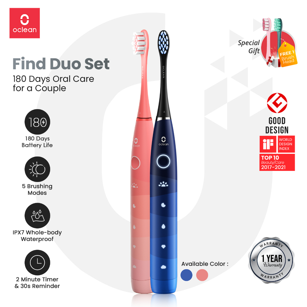 Oclean Find Duo Sikat Gigi Elektrik