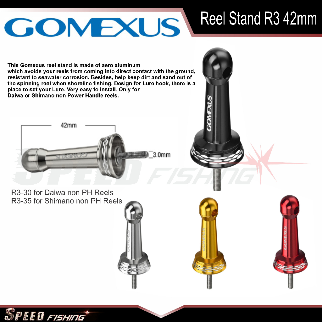 Reel Stand Gomexus R3 untuk Reel non Power Handle Shimano Daiwa