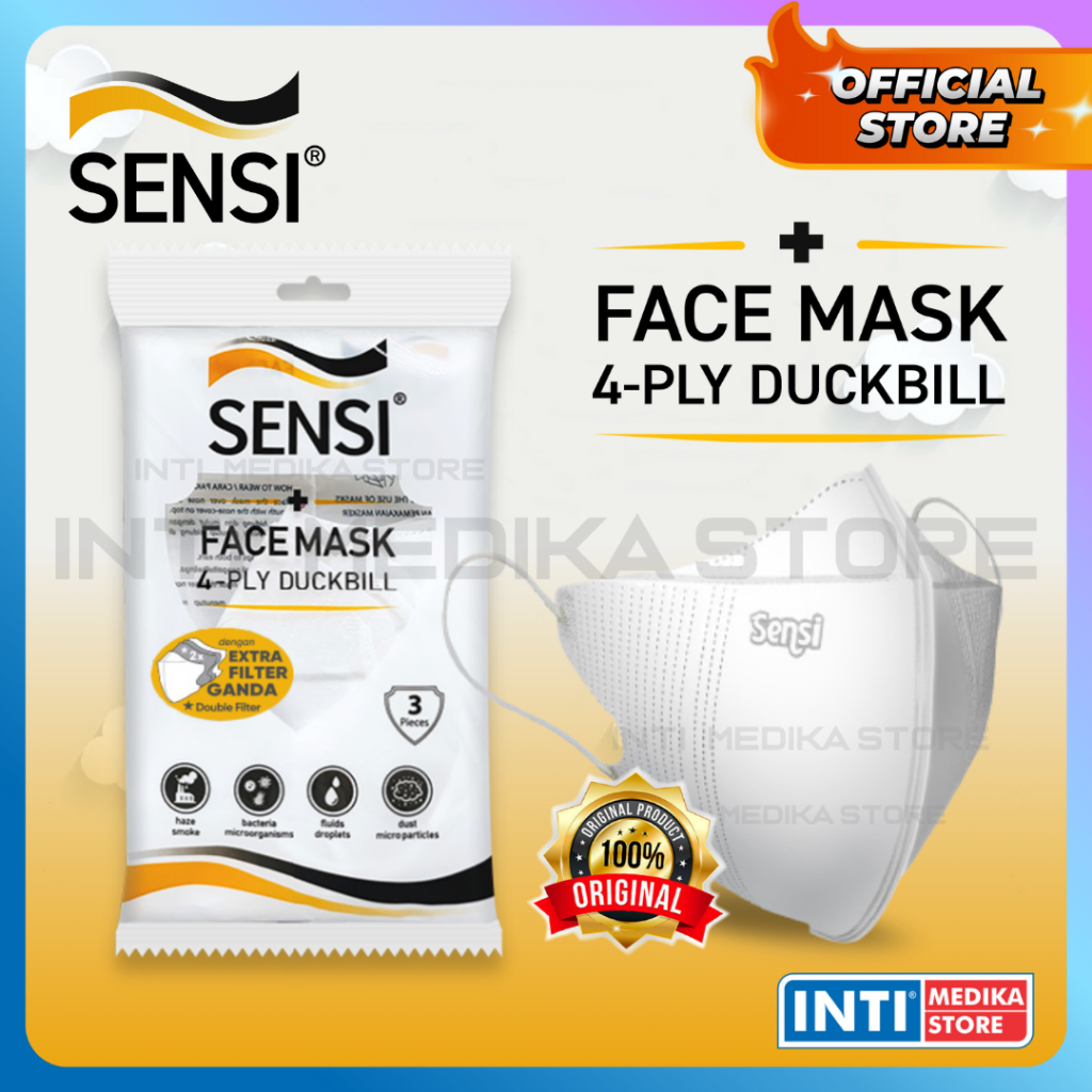 SENSI - Masker Duckbill 4 Ply | Sensi Duckbill | Masker Sensi Duckbill