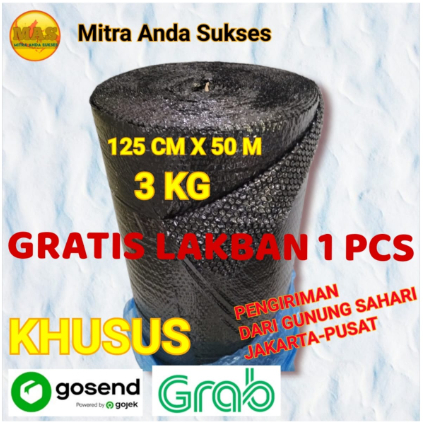

BUBBLE WRAP ROLL HITAM/BENING 125CM X 50M (3KG) MURAH