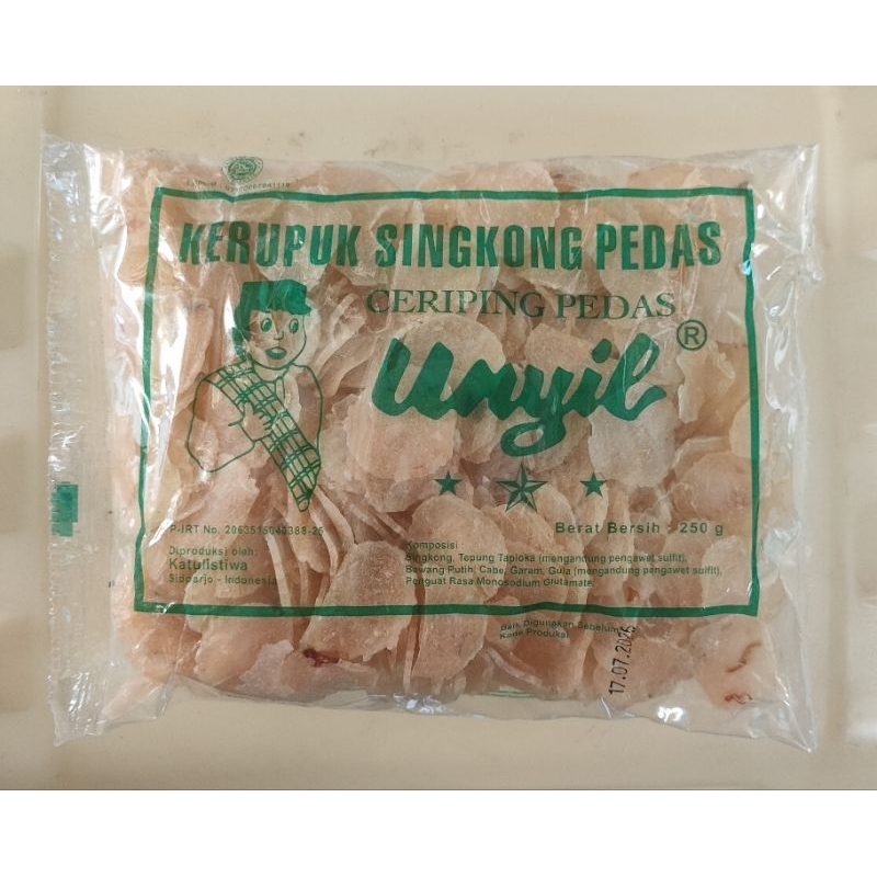 

Kerupuk Singkong Pedas Cap Unyil 250g