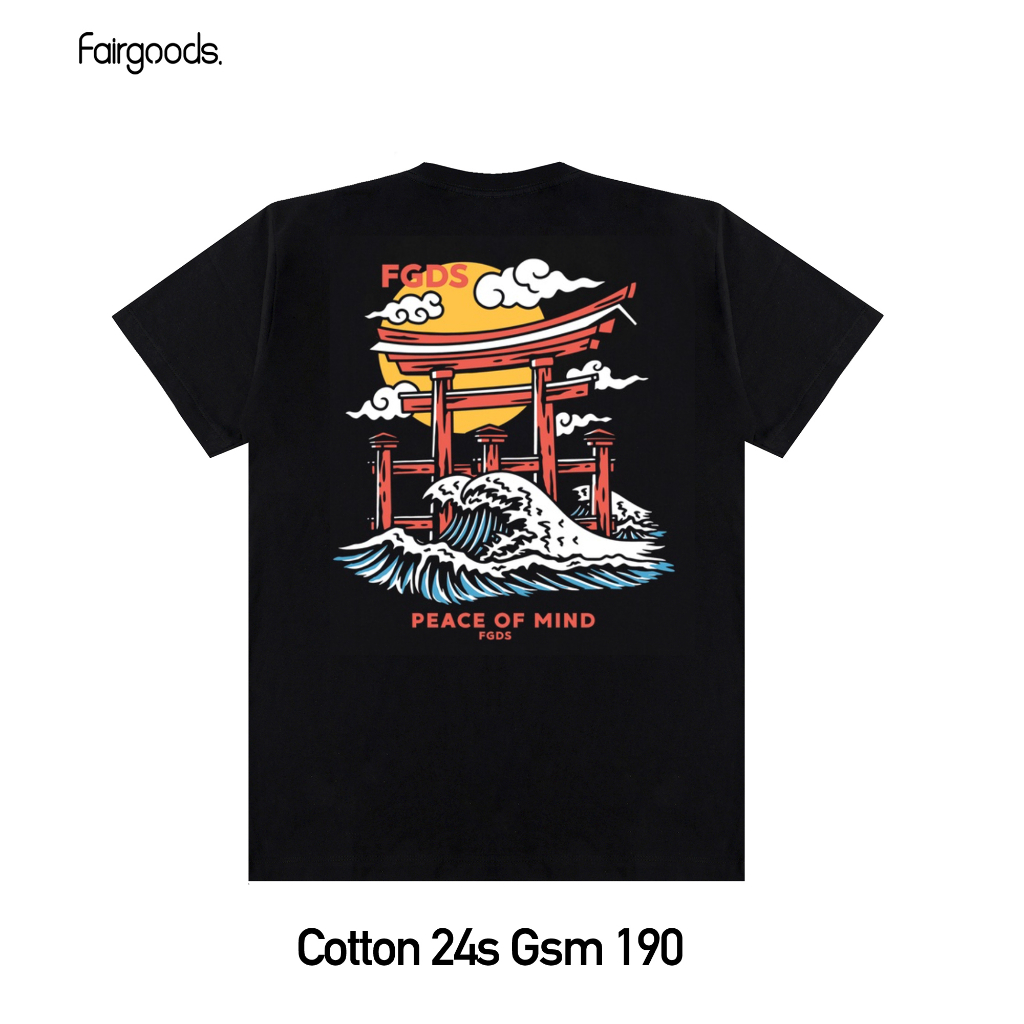 Fairgoods Kaos - Peace Of Mind - Hitam