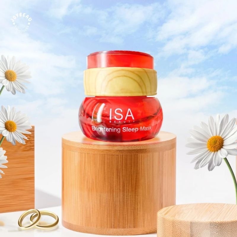 ISA Beauty Brightening Sleep Mask 20gr Pelembap Wajah dan Pencerah Wajah Kusam
