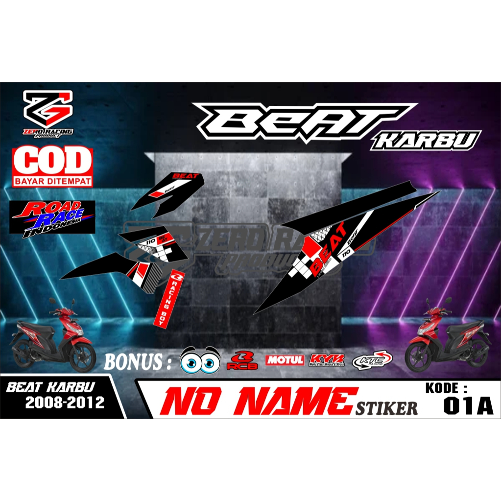 Striping beat karbu road race 2008 - 2012 keren terbaru stiker motor