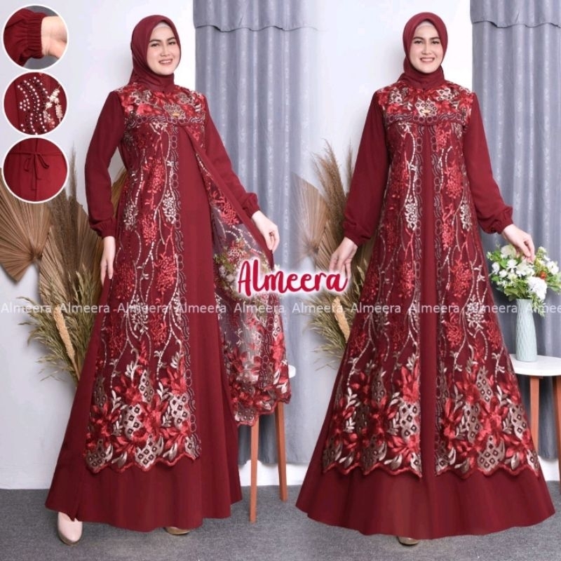 DRESS HANUM GAMIS KONDANGAN CERUTI MIX BRUKAT
