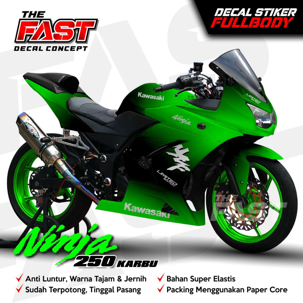 Decal variasi ninja 250 karbu  kawasaki ninja 250 decal variasi motor kawasaki karbu kawasaki ninja 