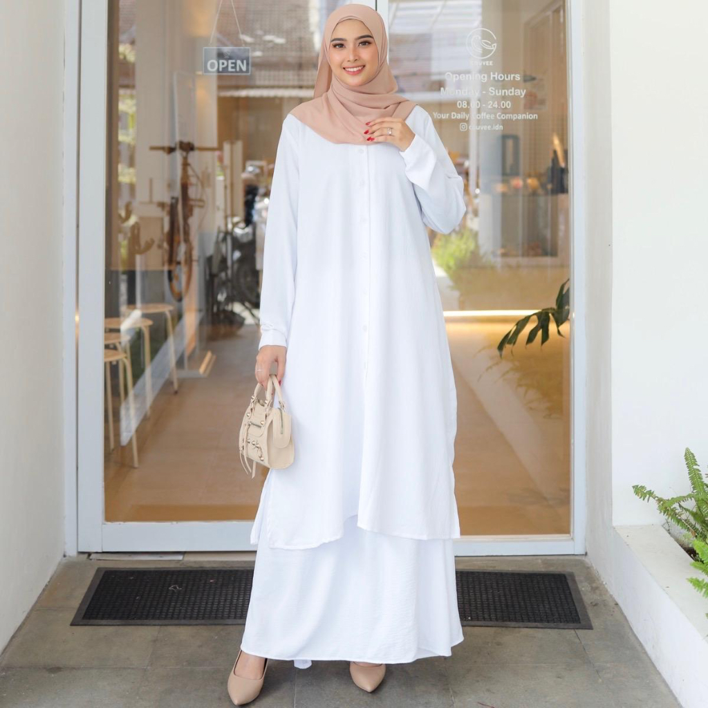 Oneset Rok Jumbo Crinkle Airflow Setelan Rok Wanita LD 120 LD 140 - ELLENA