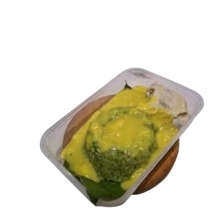 

ghaniyya ketan pandan durian dengan saus durian