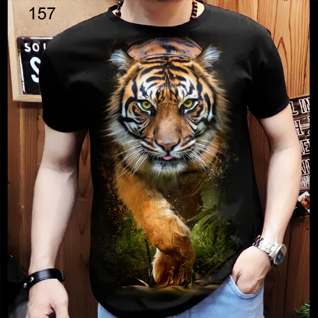 Kaos distro pria macan loreng hutan MC-39