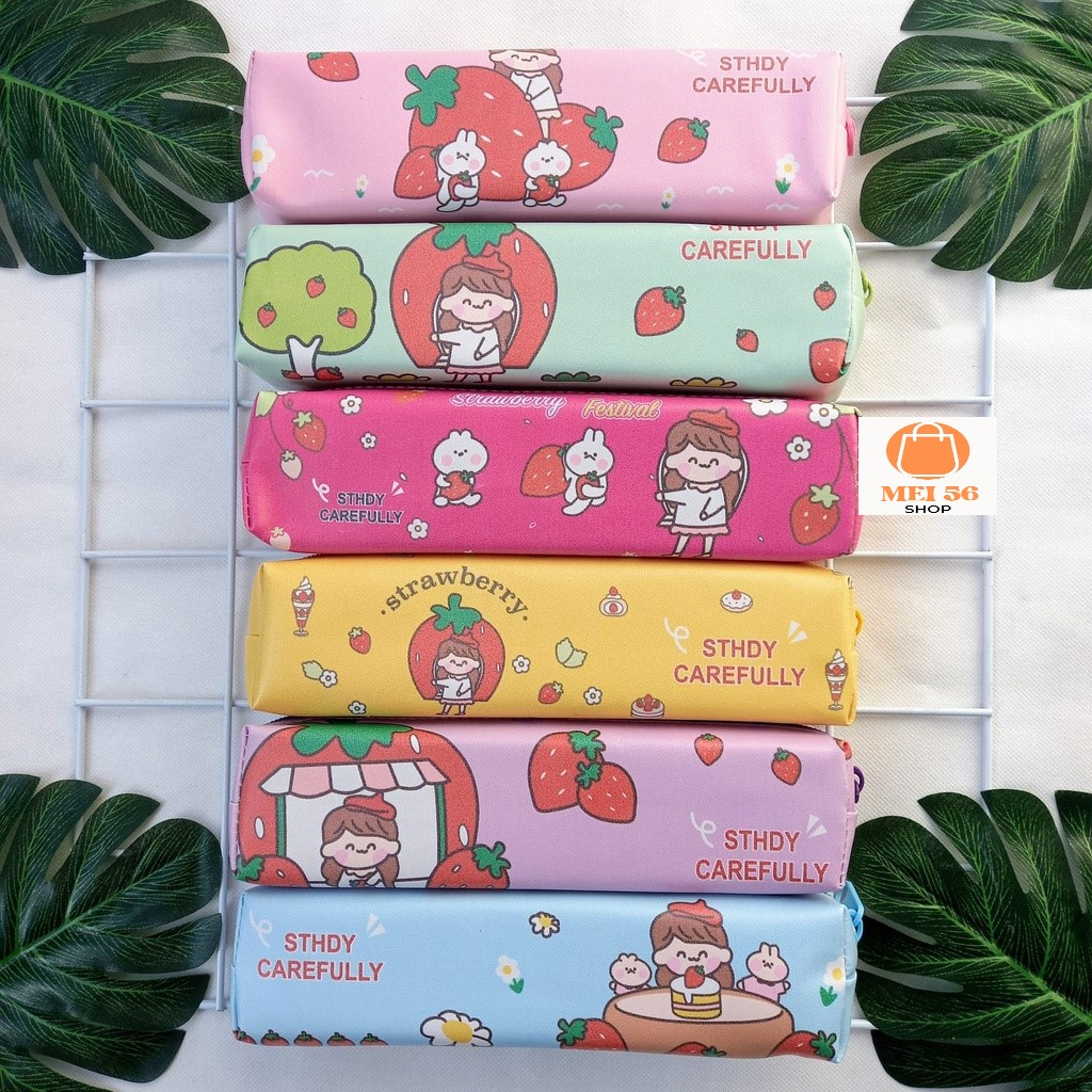 

Kotak Pensil Zipper Motif Strawberry Girl Karakter Lucu Tempat Pensil Termurah